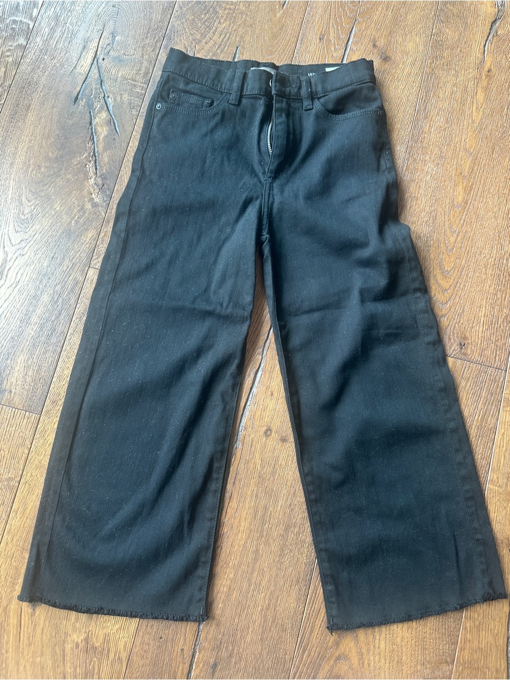 DL1961 Girl’s Black Wide-Leg Chinos